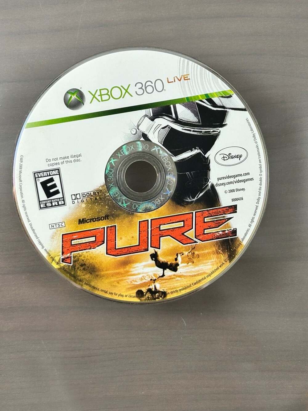 Pure Xbox 360 Disney Racing Game 2008 Disc Only NTSC Untested